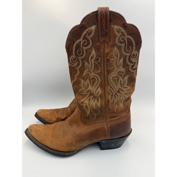 Ariat‎ Brown Leather Heritage Western Boot J Toe 6.5 - Picture 2 of 9